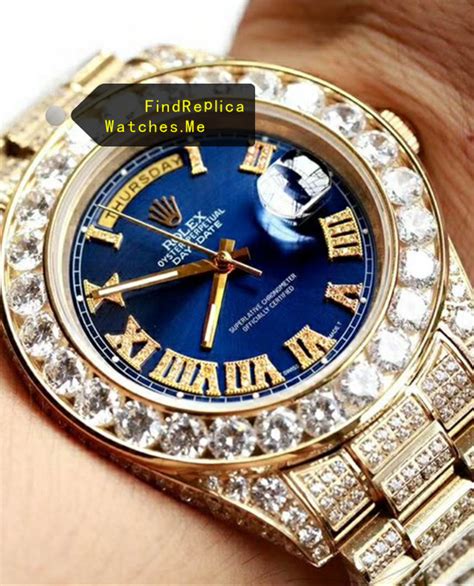 diamond face rolex replica